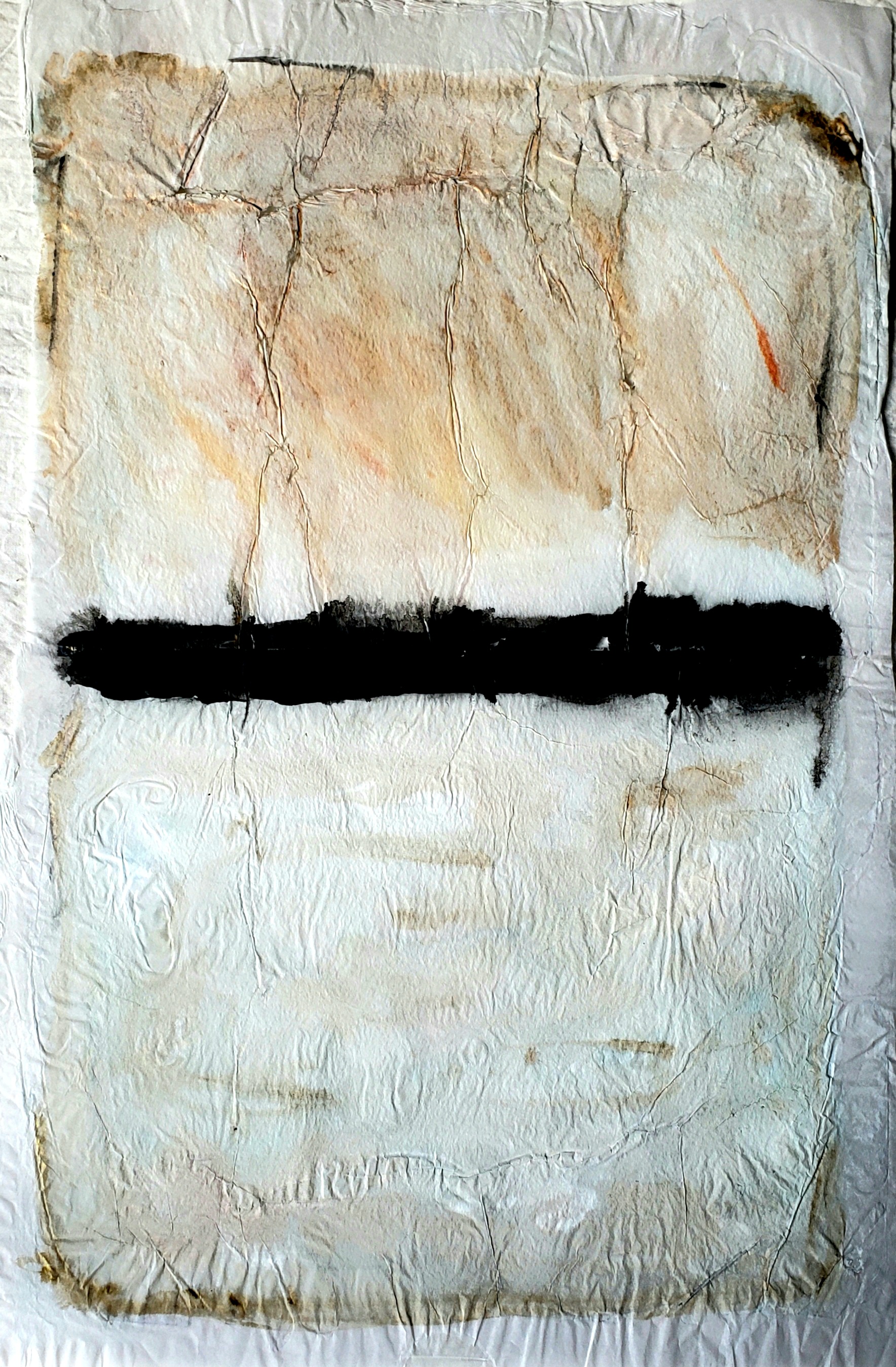 Seda Bahia IV — 2025 — 0.50m x 0.30m. Acrílico sobre papel de seda. Colagem — Fabio Crisanti